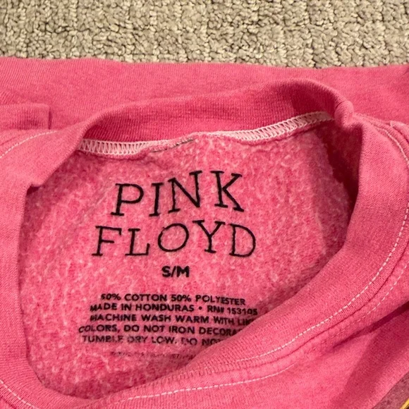 Urban Outfitters Pink Floyd Graphic Sweatshirt - Pink with Blue and Yellow - Picture 3 of 3